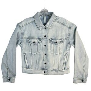 Athleta Light Blue Denim Jean Jacket Womens Size Small
